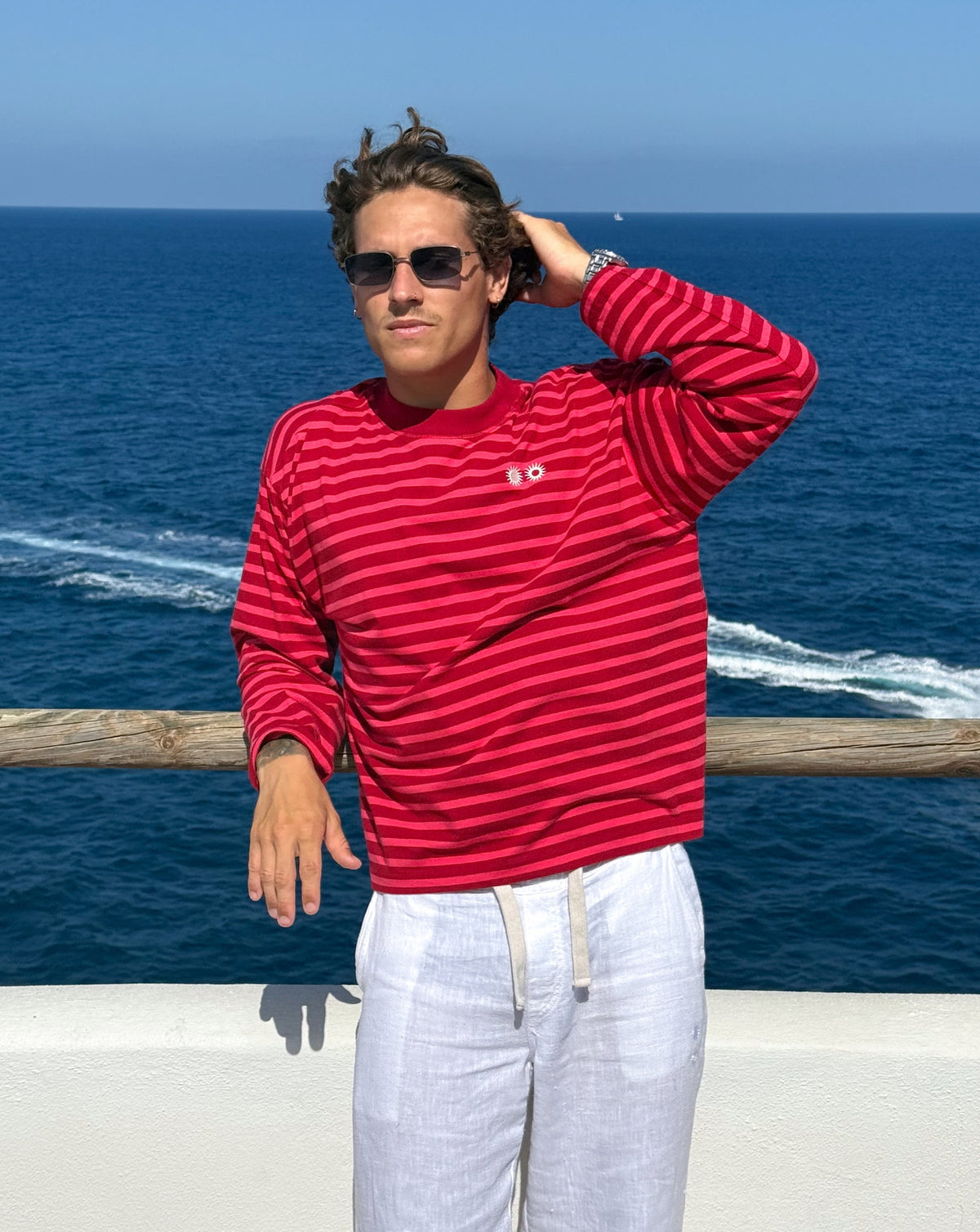 Stripes Longsleeve Coral & Red
