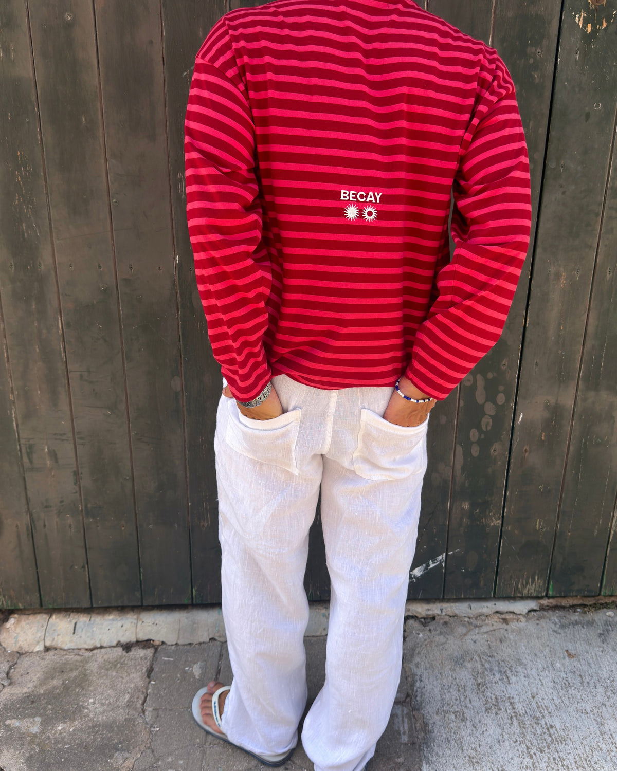 Stripes Longsleeve Coral & Red