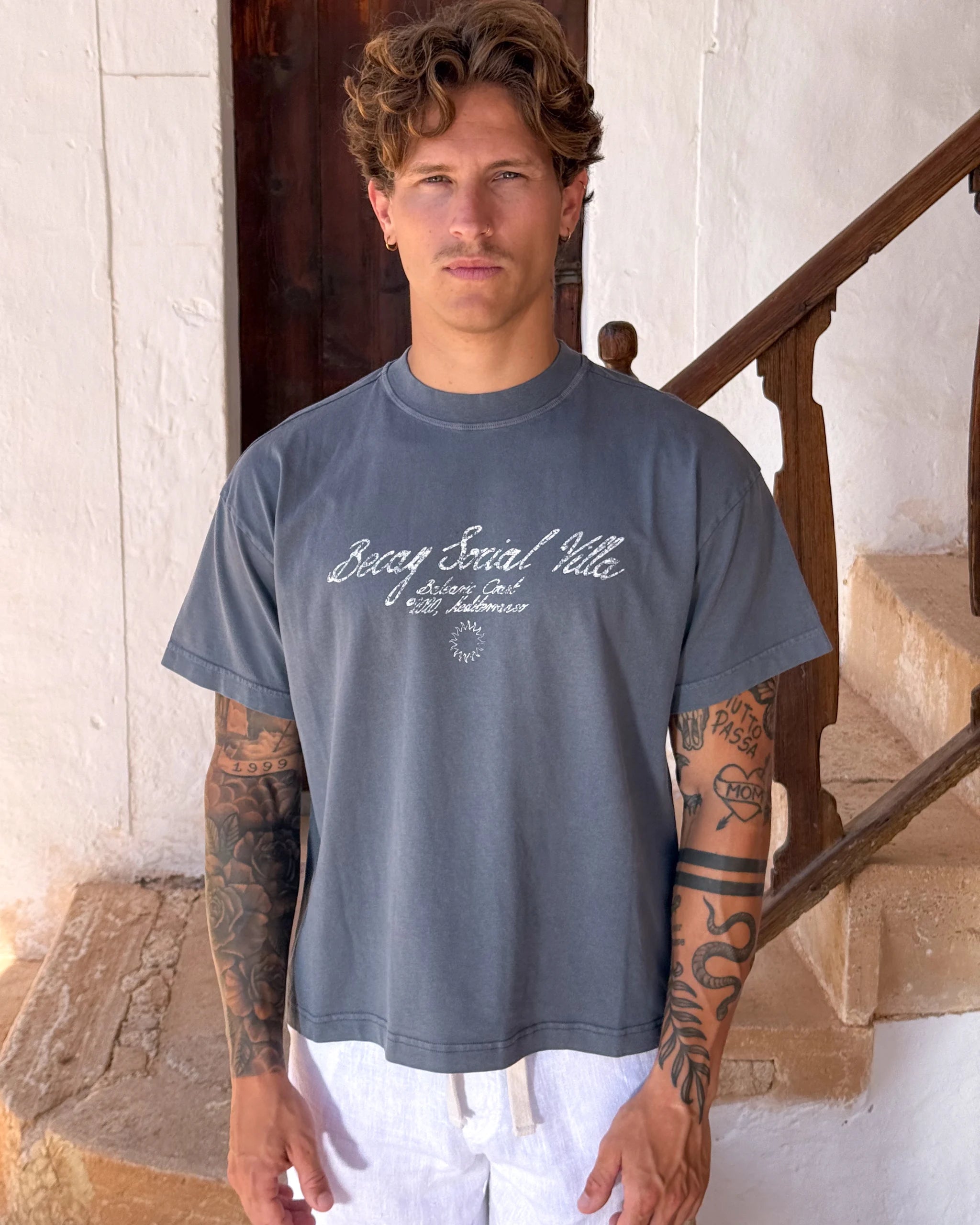 Script T-Shirt Grey