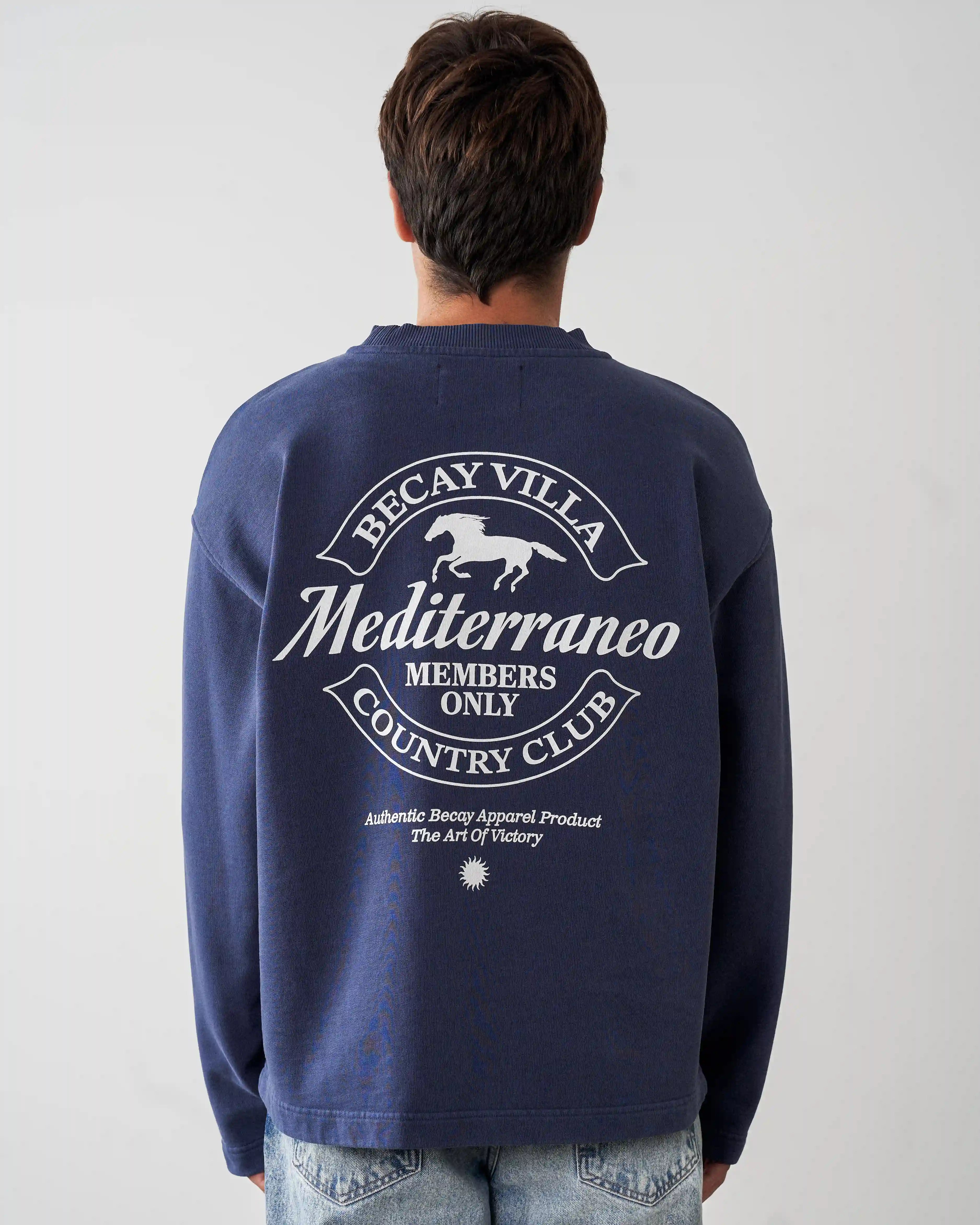 Horse Crewneck Blue