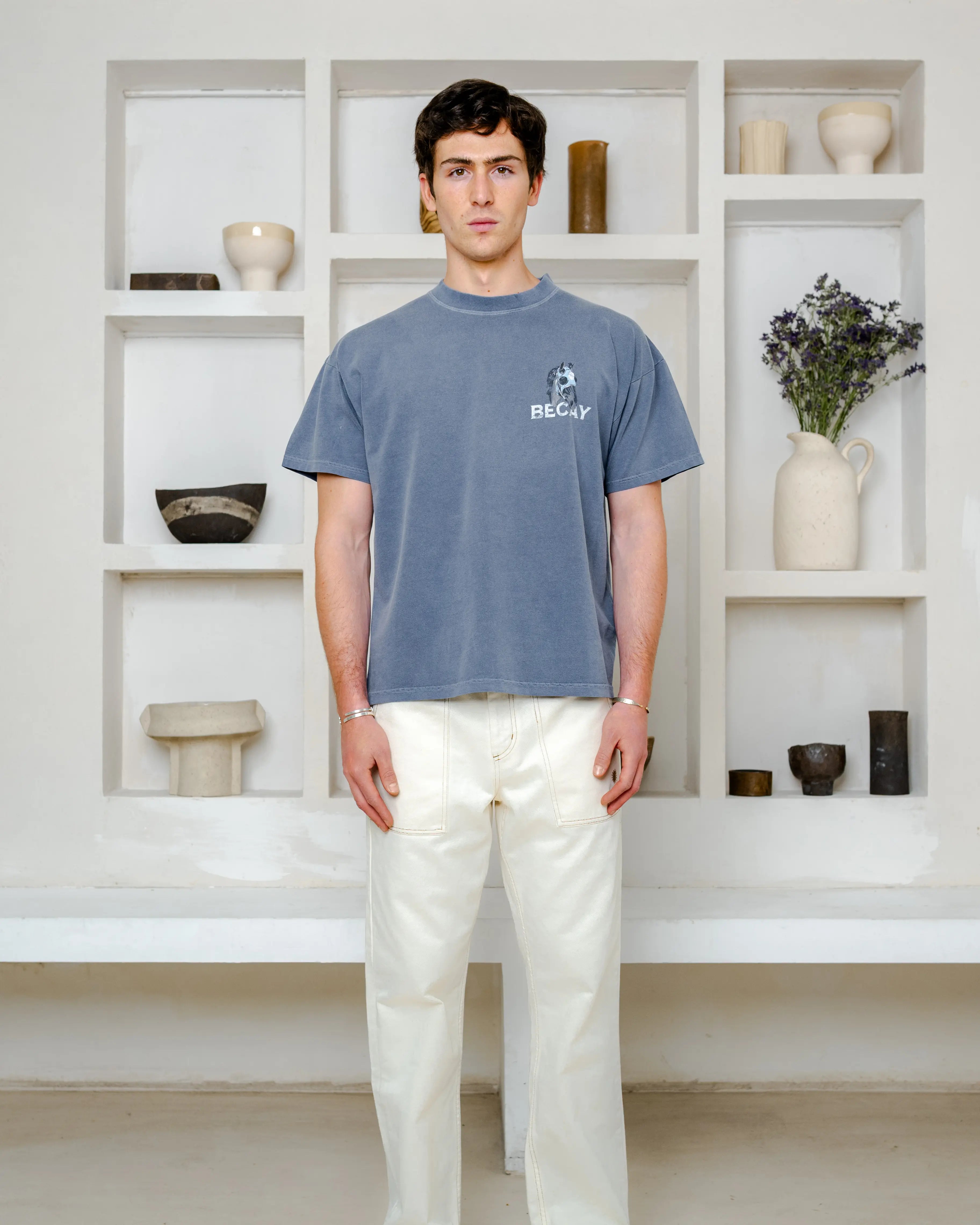 Horse Mask T-Shirt Blue