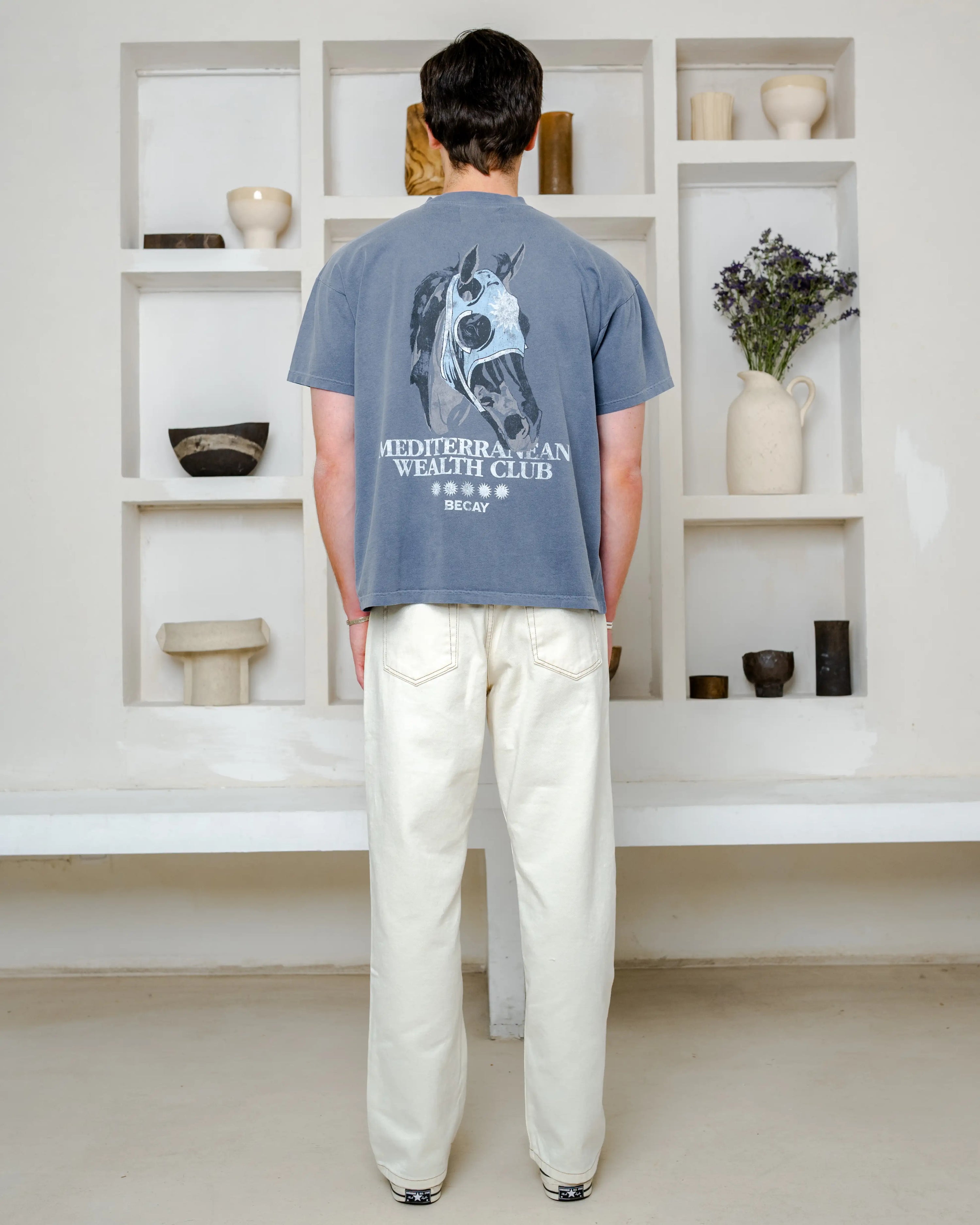 Horse Mask T-Shirt Blue