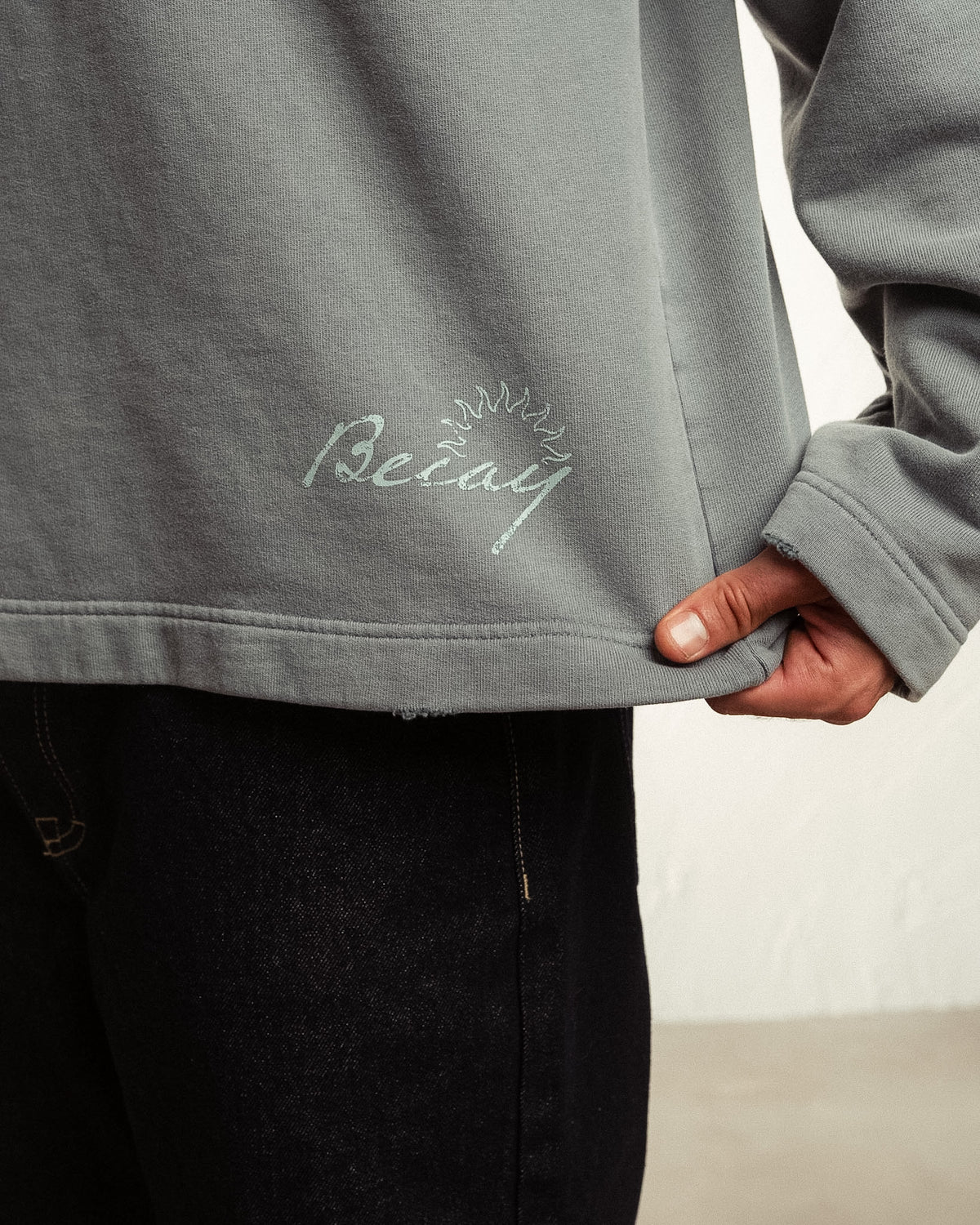 Sudadera sin capucha Marea gris BECAY
