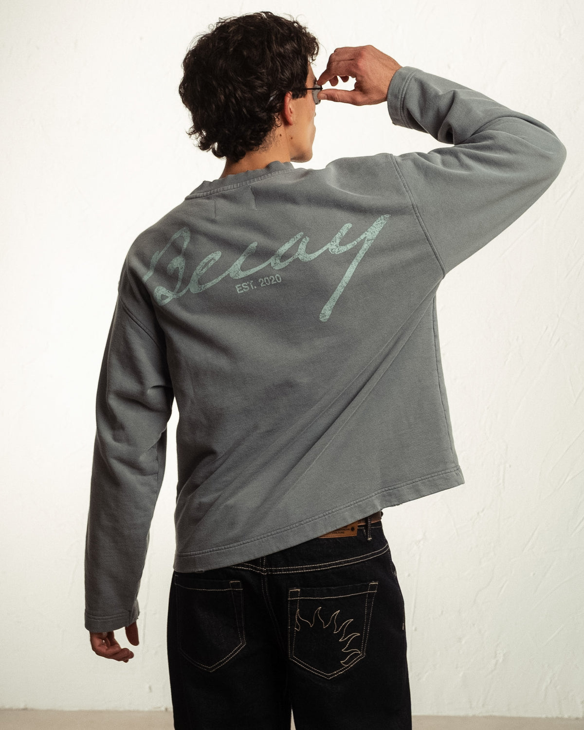 Sudadera sin capucha Marea gris BECAY
