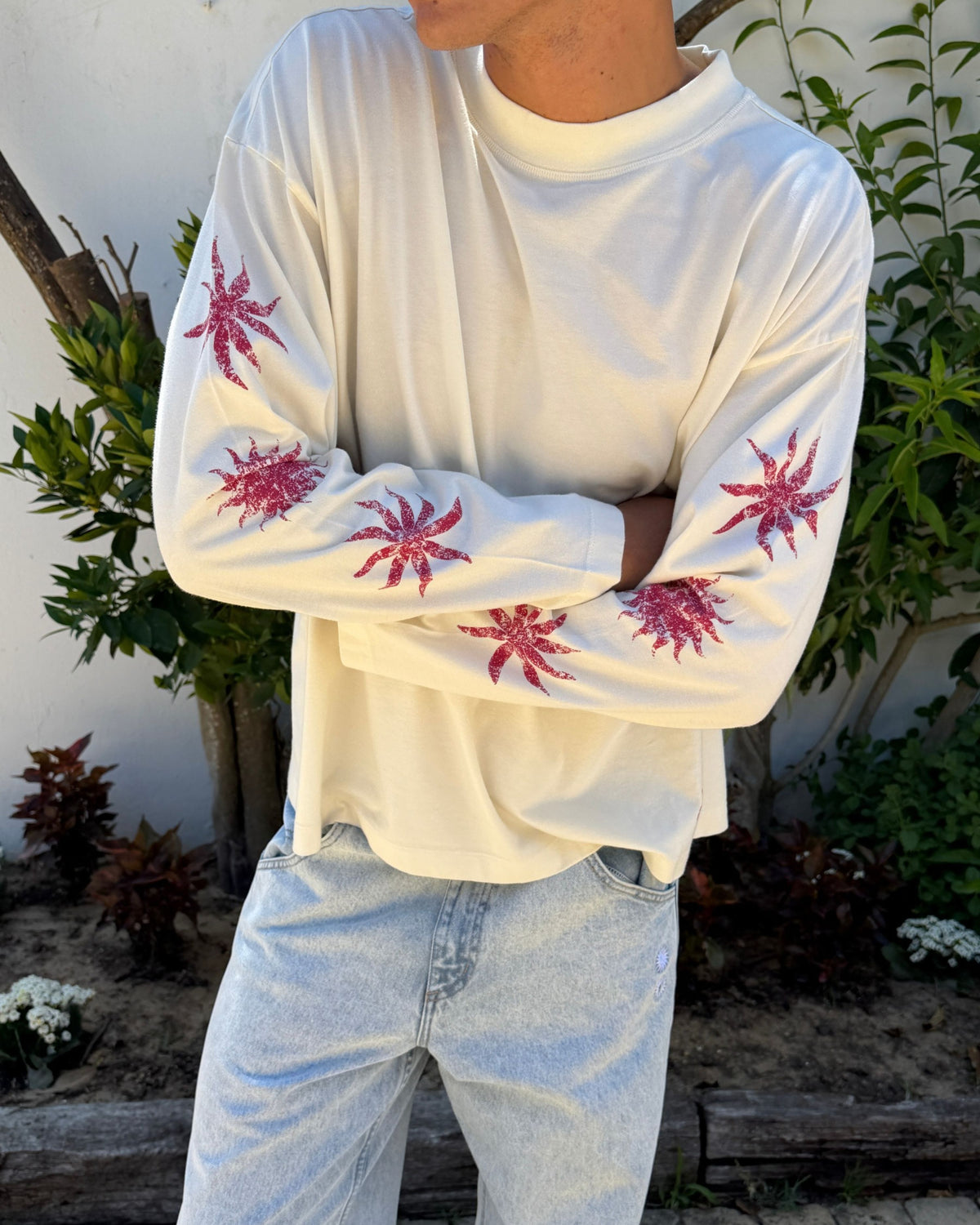 Flowers Longsleeve Ecru