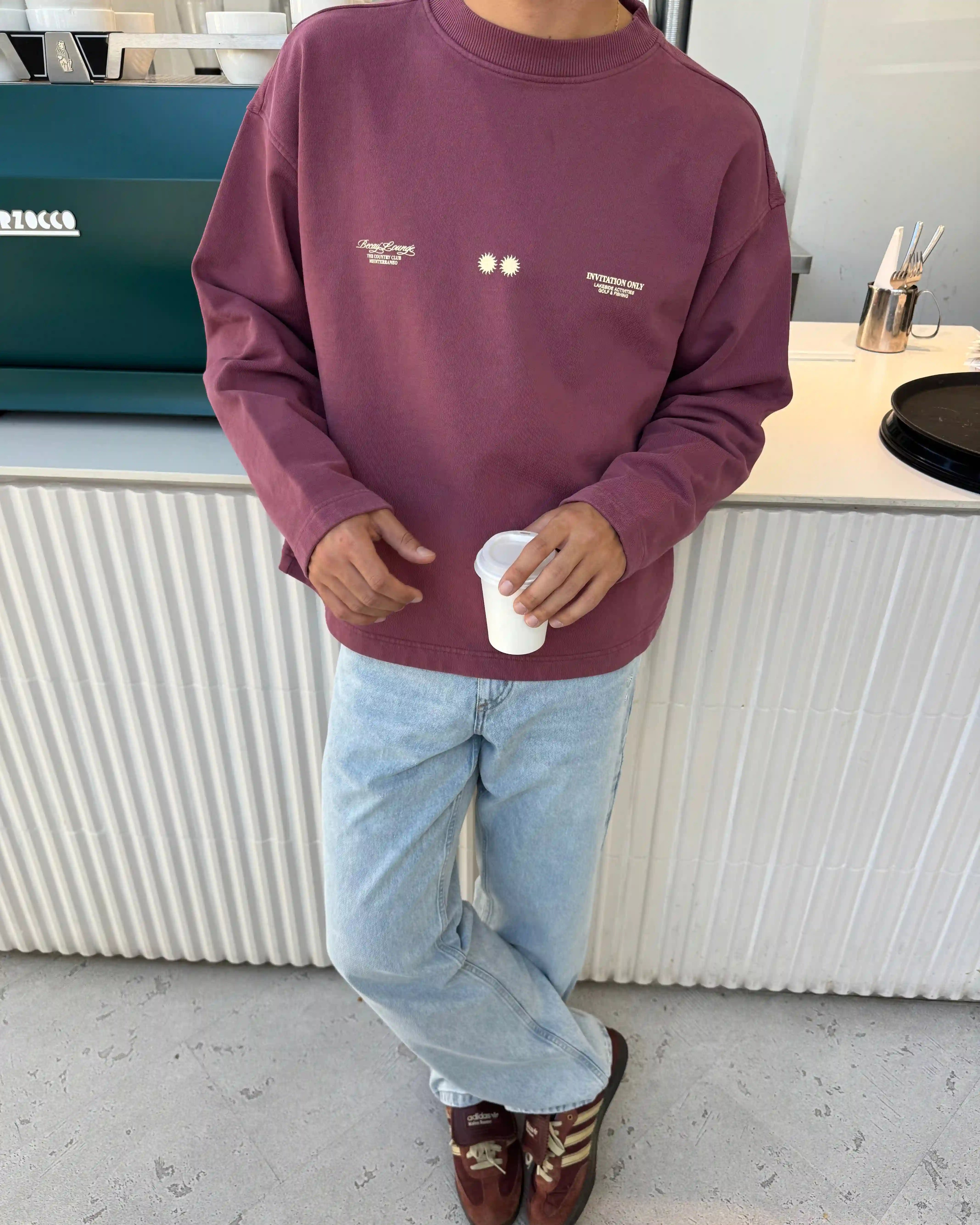 Club Crewneck Wine