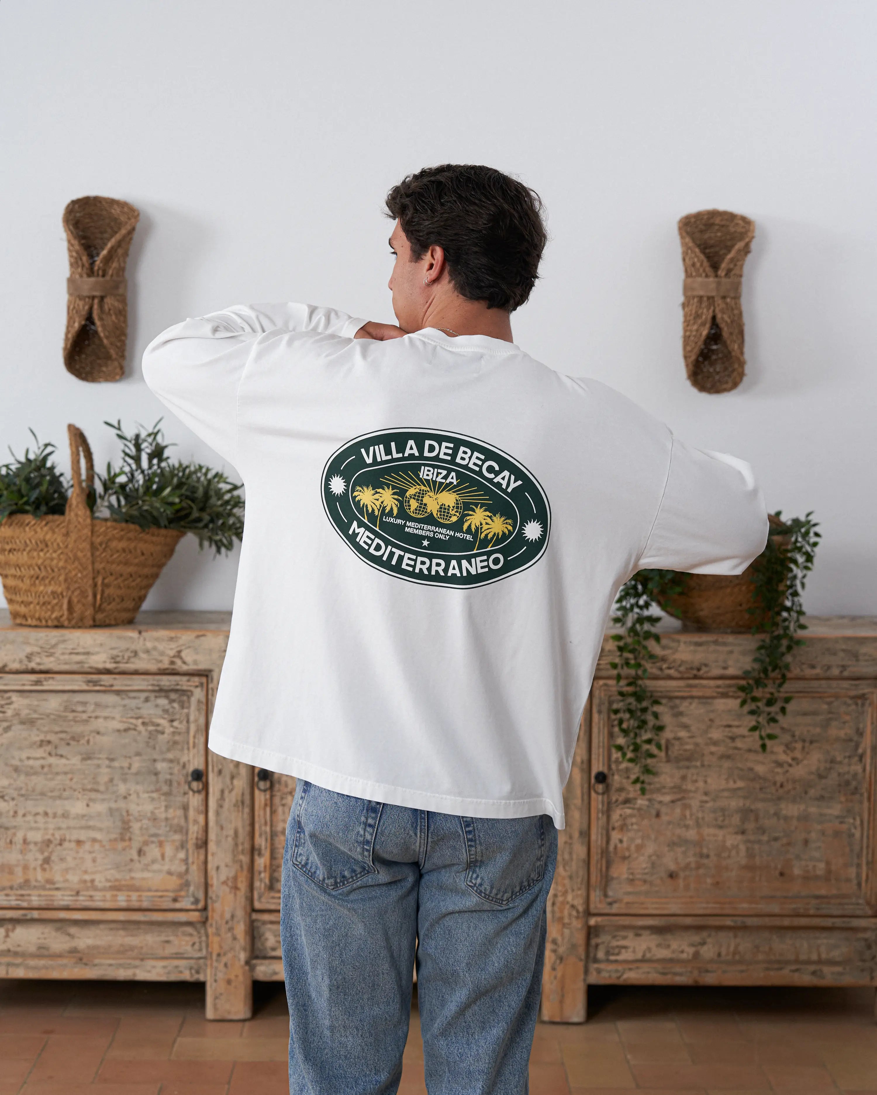 Hotel Longsleeve White & Green