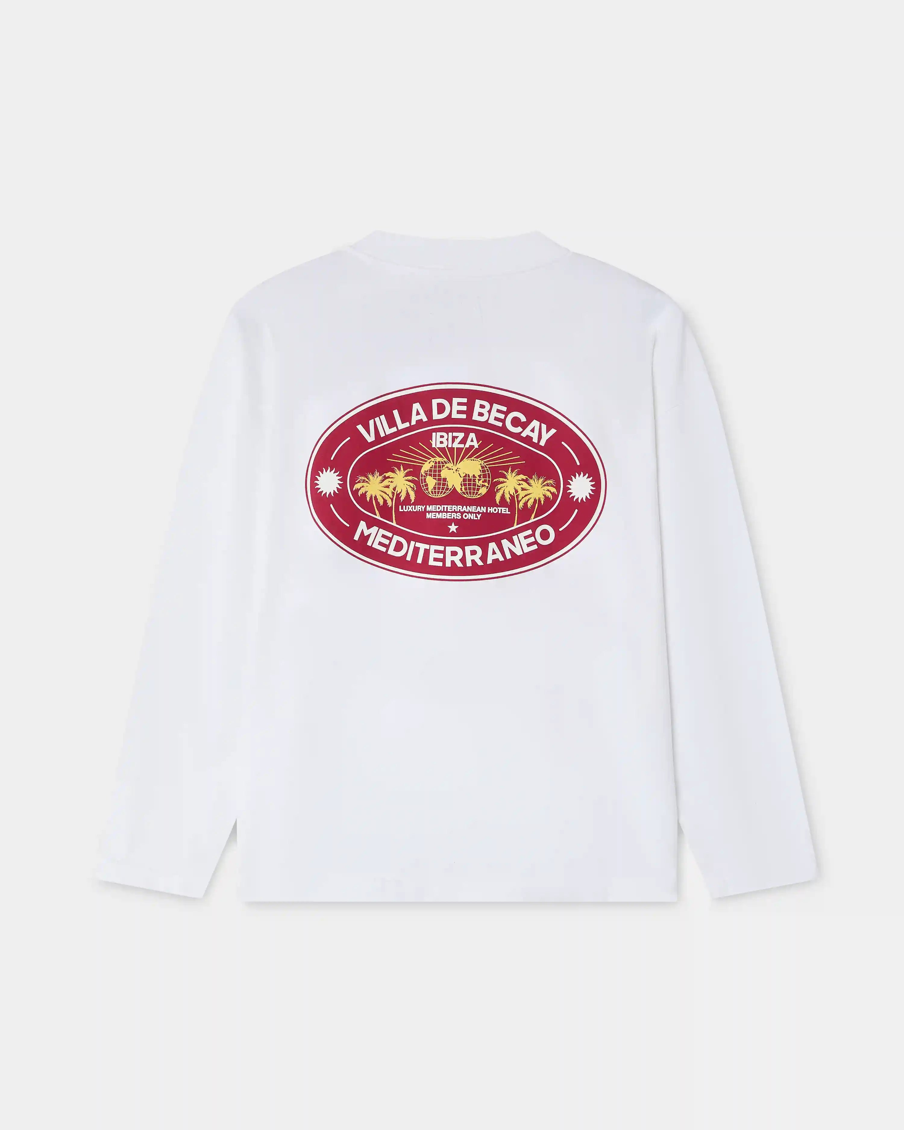 Hotel Longsleeve White &amp; Red