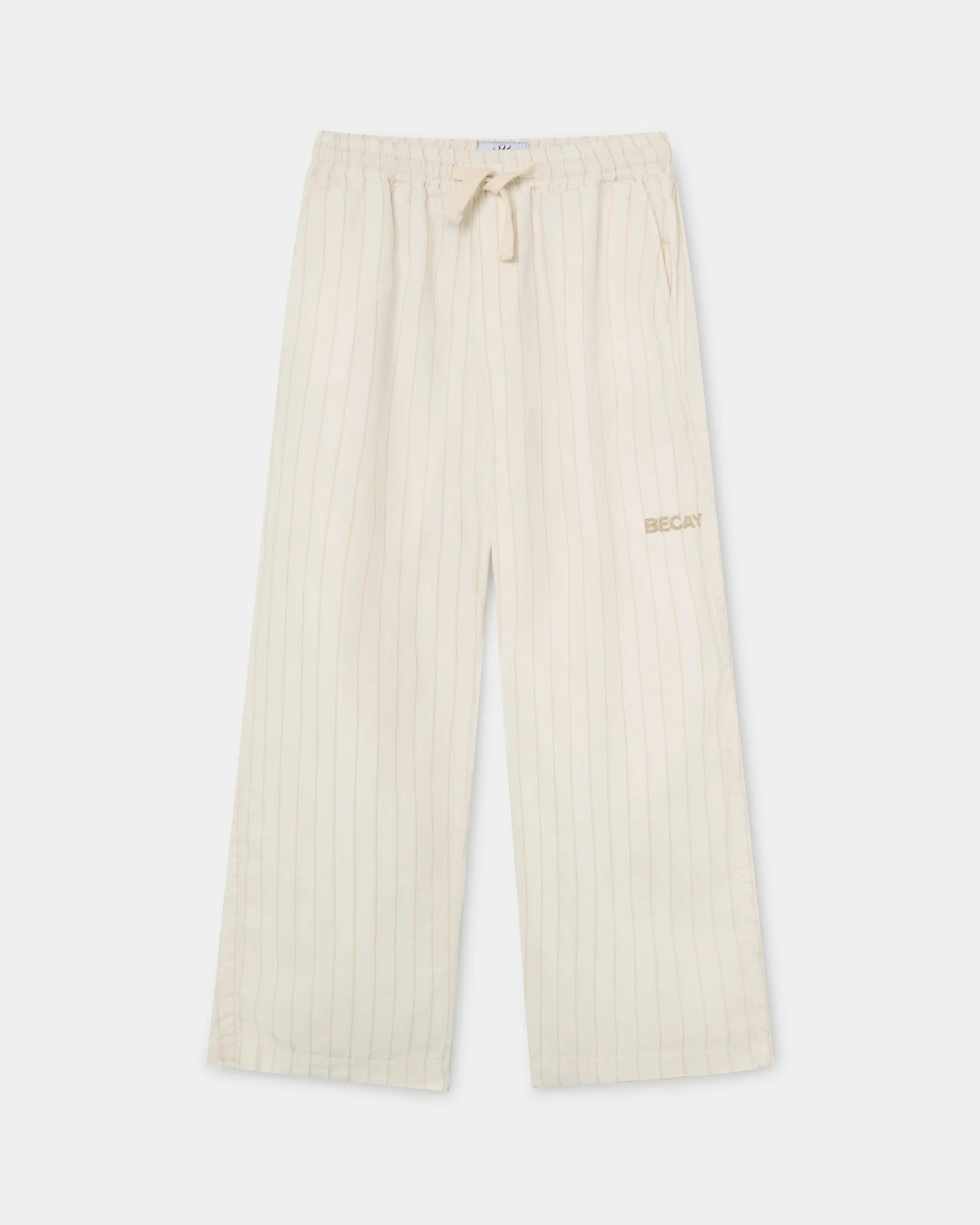 Stripes Linen Pants Sand