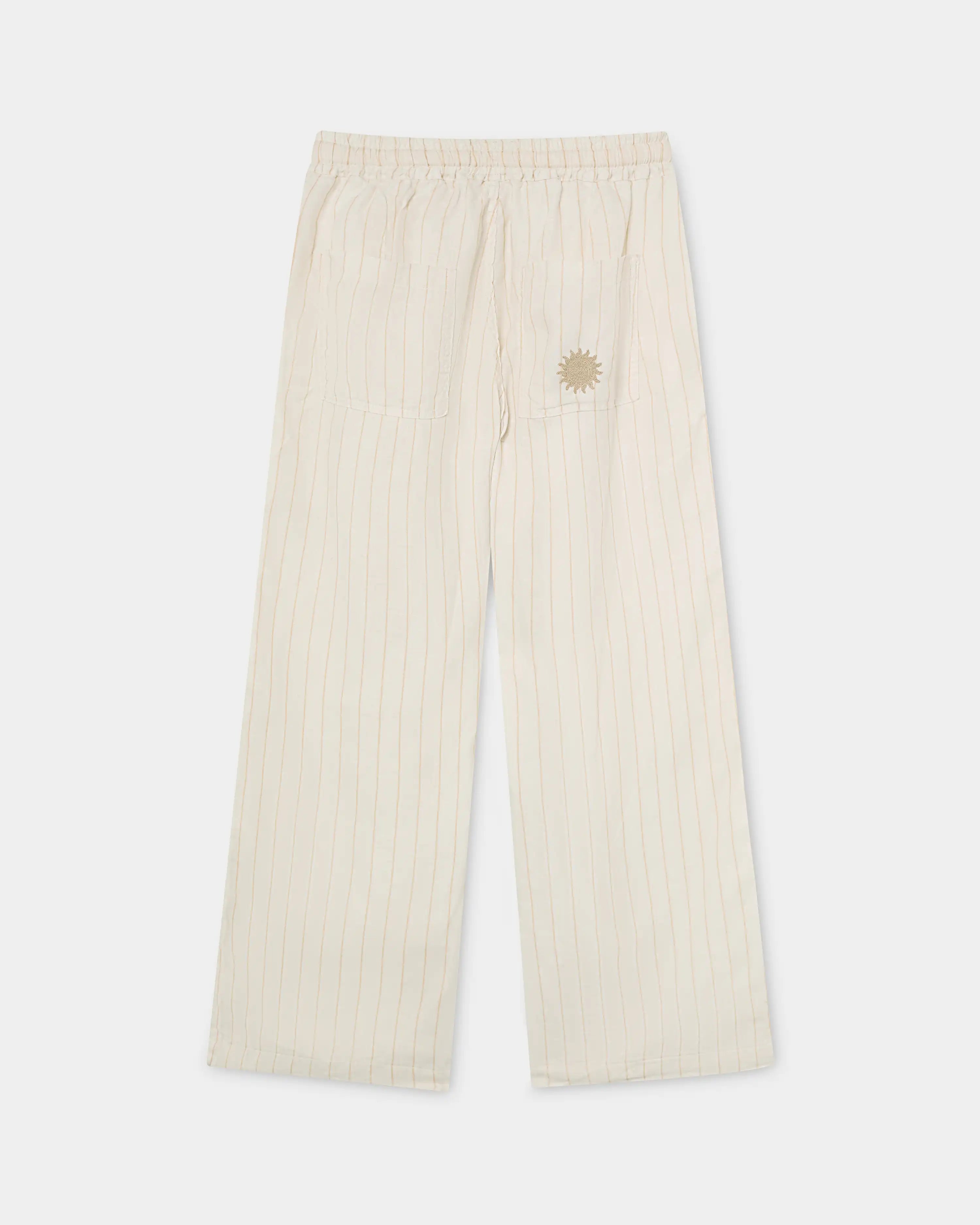 Stripes Linen Pants Sand