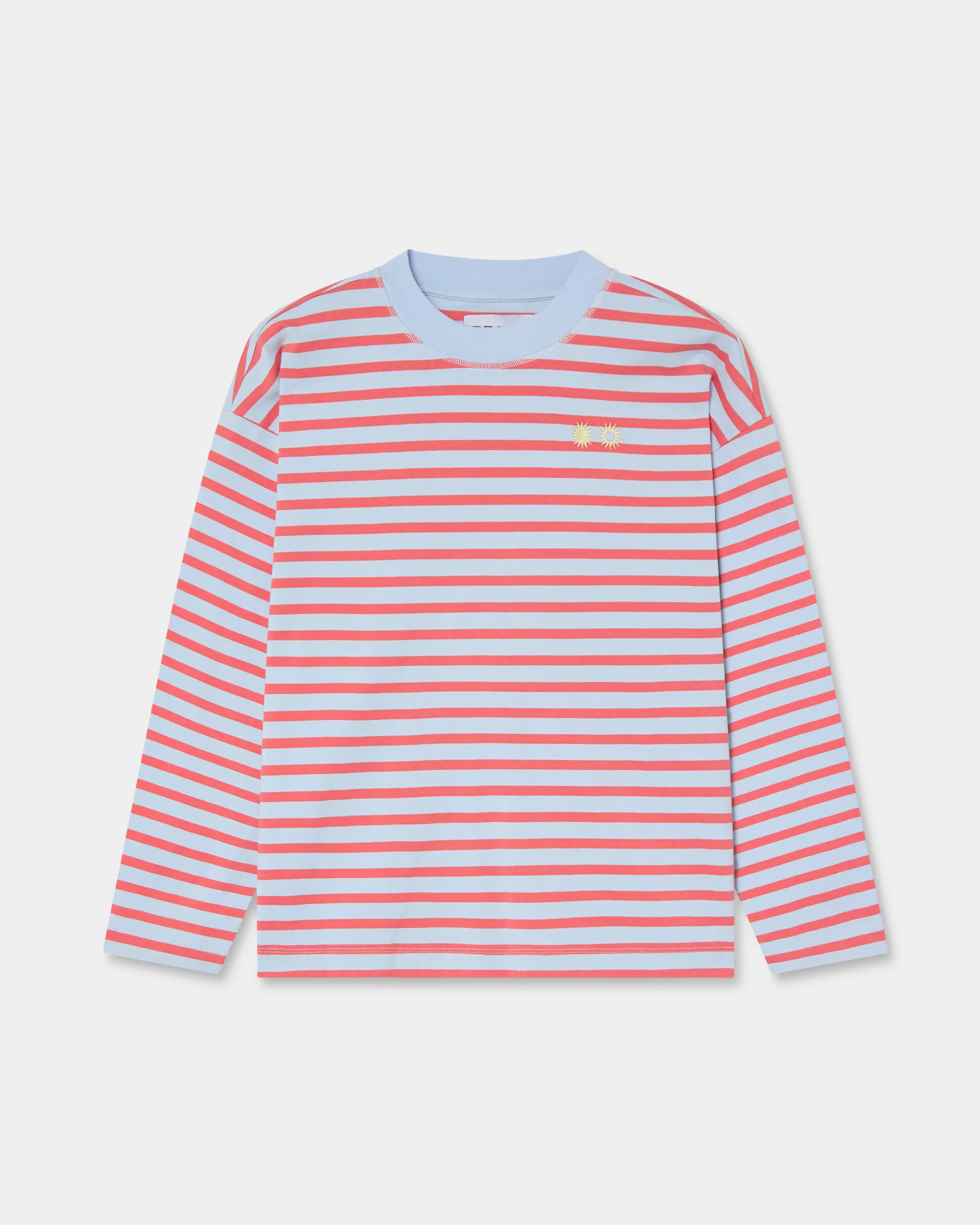 Stripes Longsleeve Blue & Coral