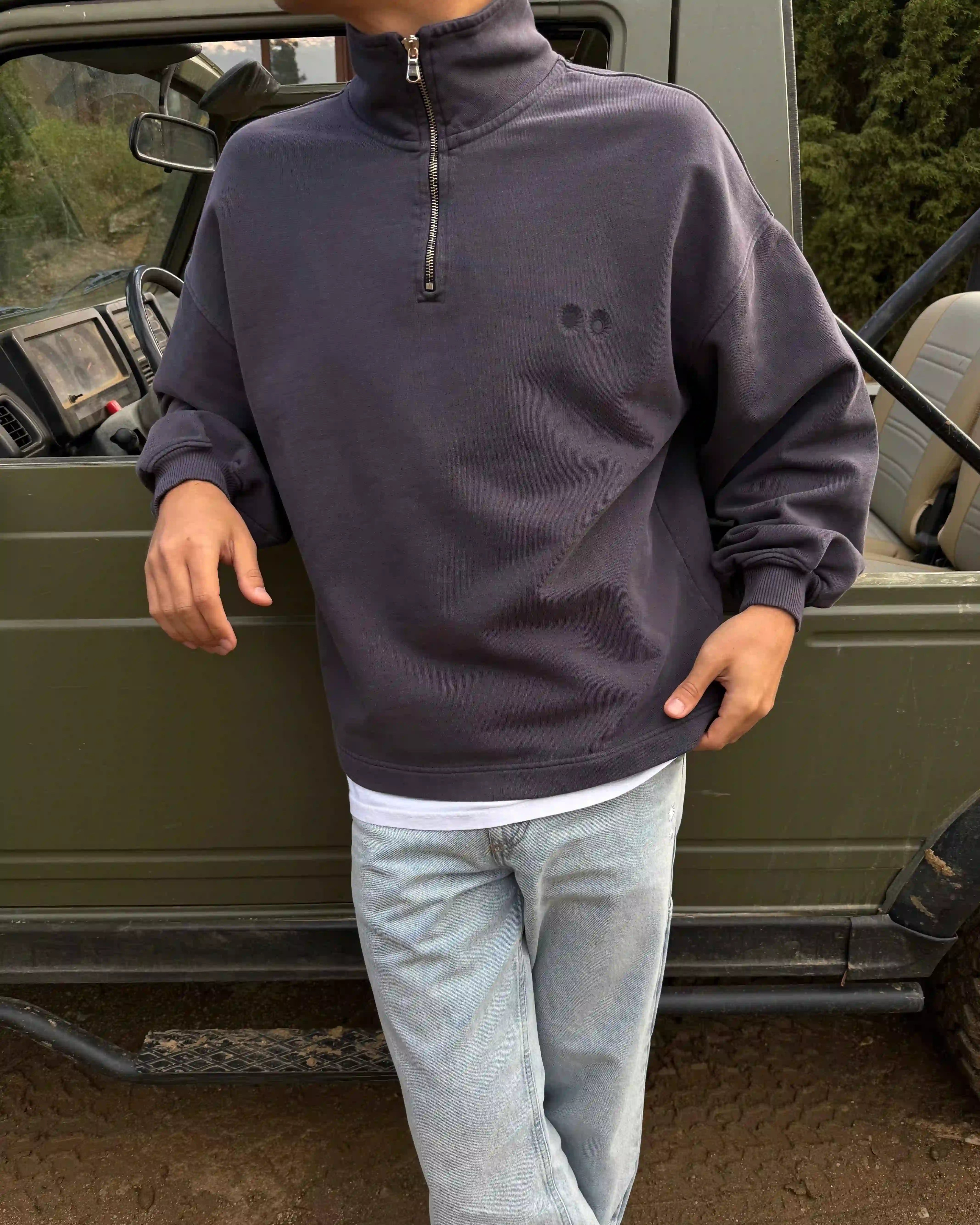Founder Halfzip Grey