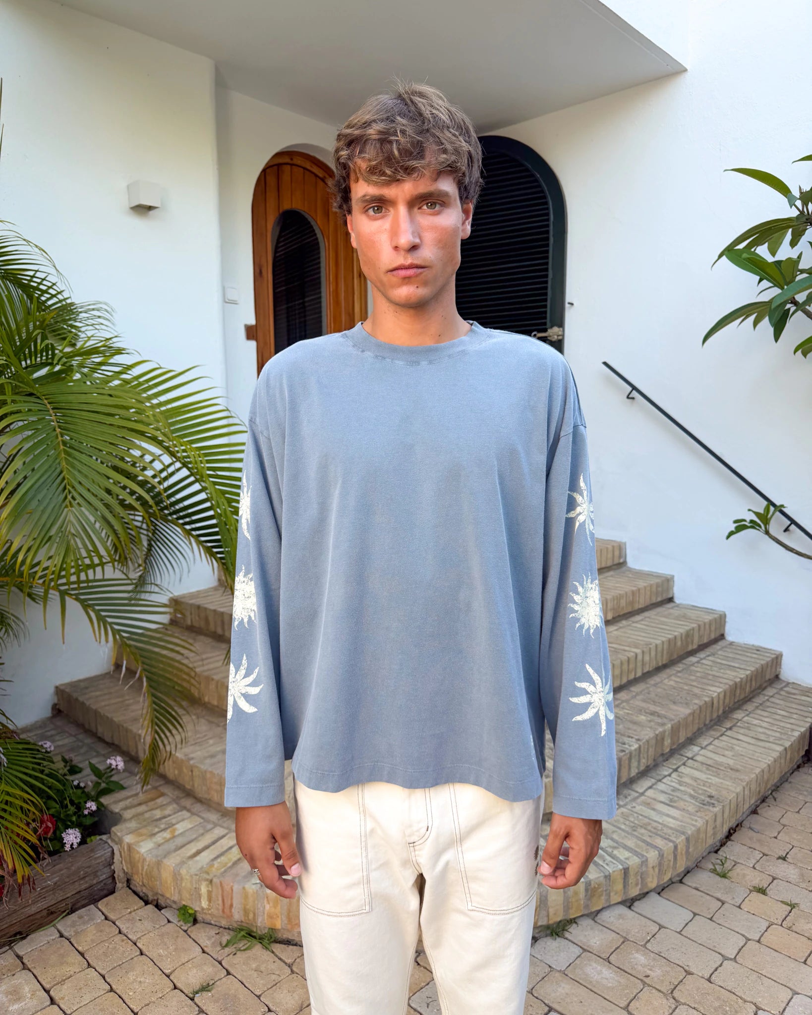 Flowers Longsleeve Grey
