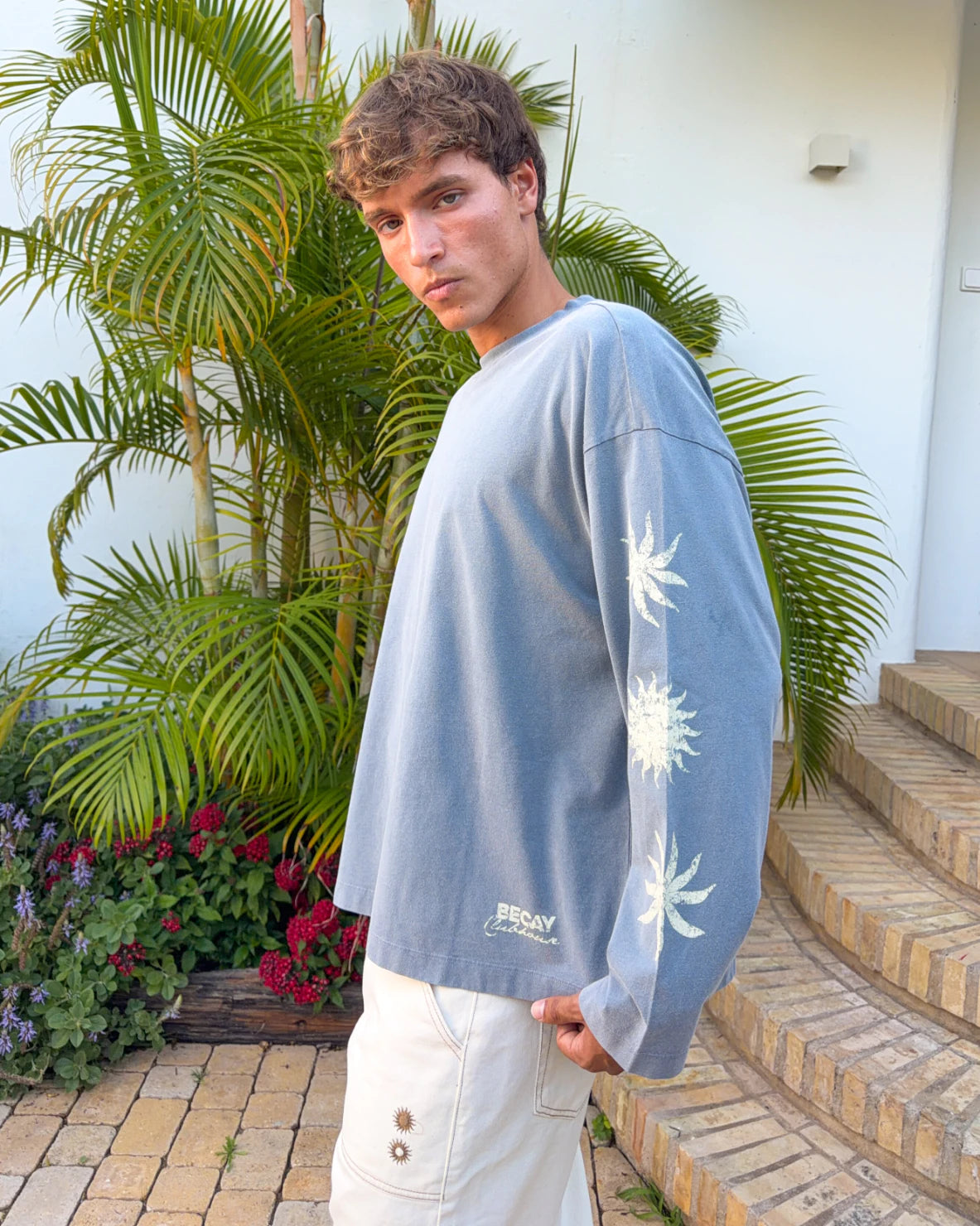 Flowers Longsleeve Grey