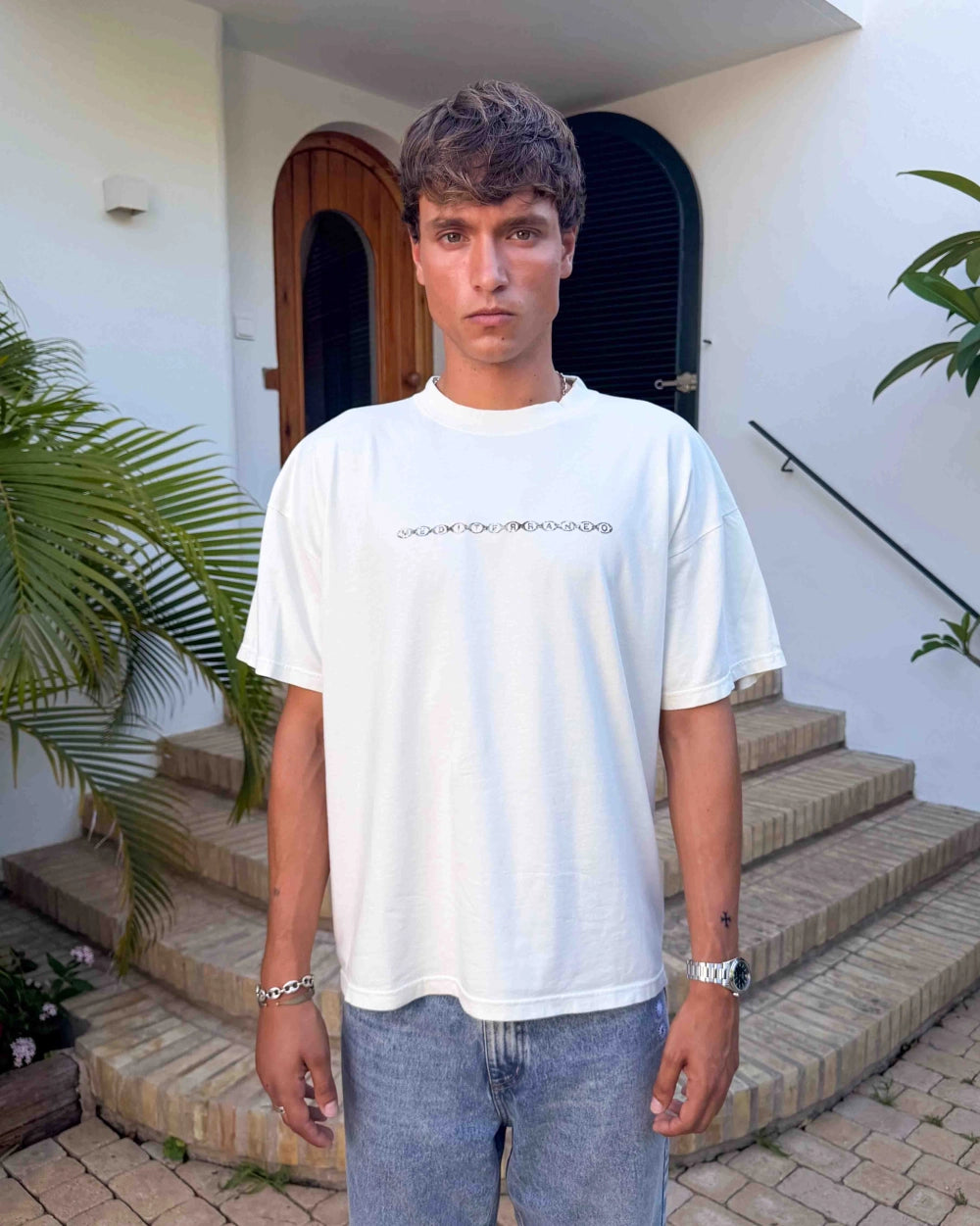Emblem T-Shirt Ecru