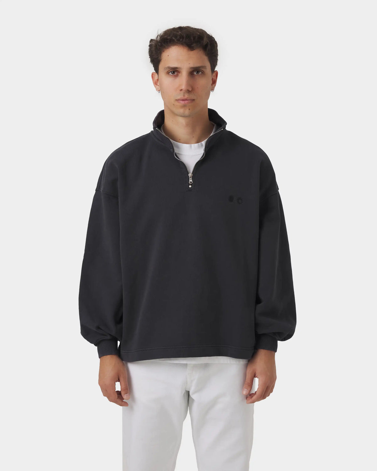 Founder Grey Half-Zip Sweatshirt | BECAY