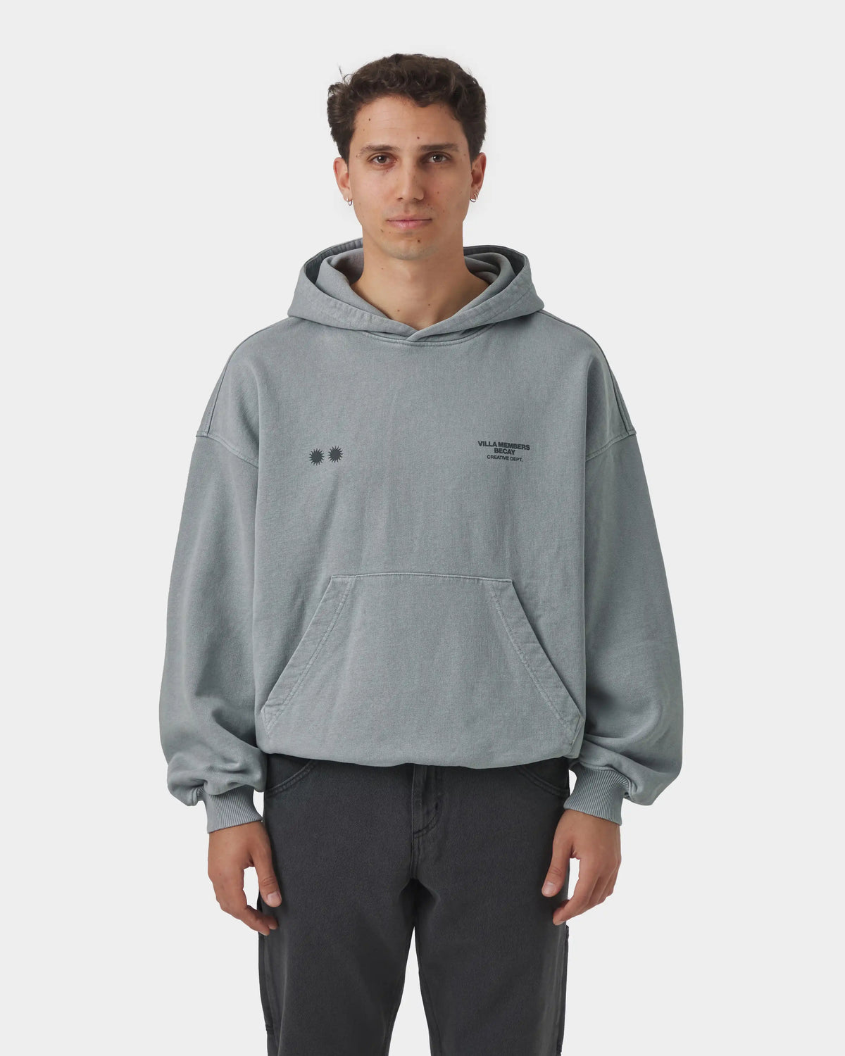 Members Grey Oversized Hoodie | BECAY