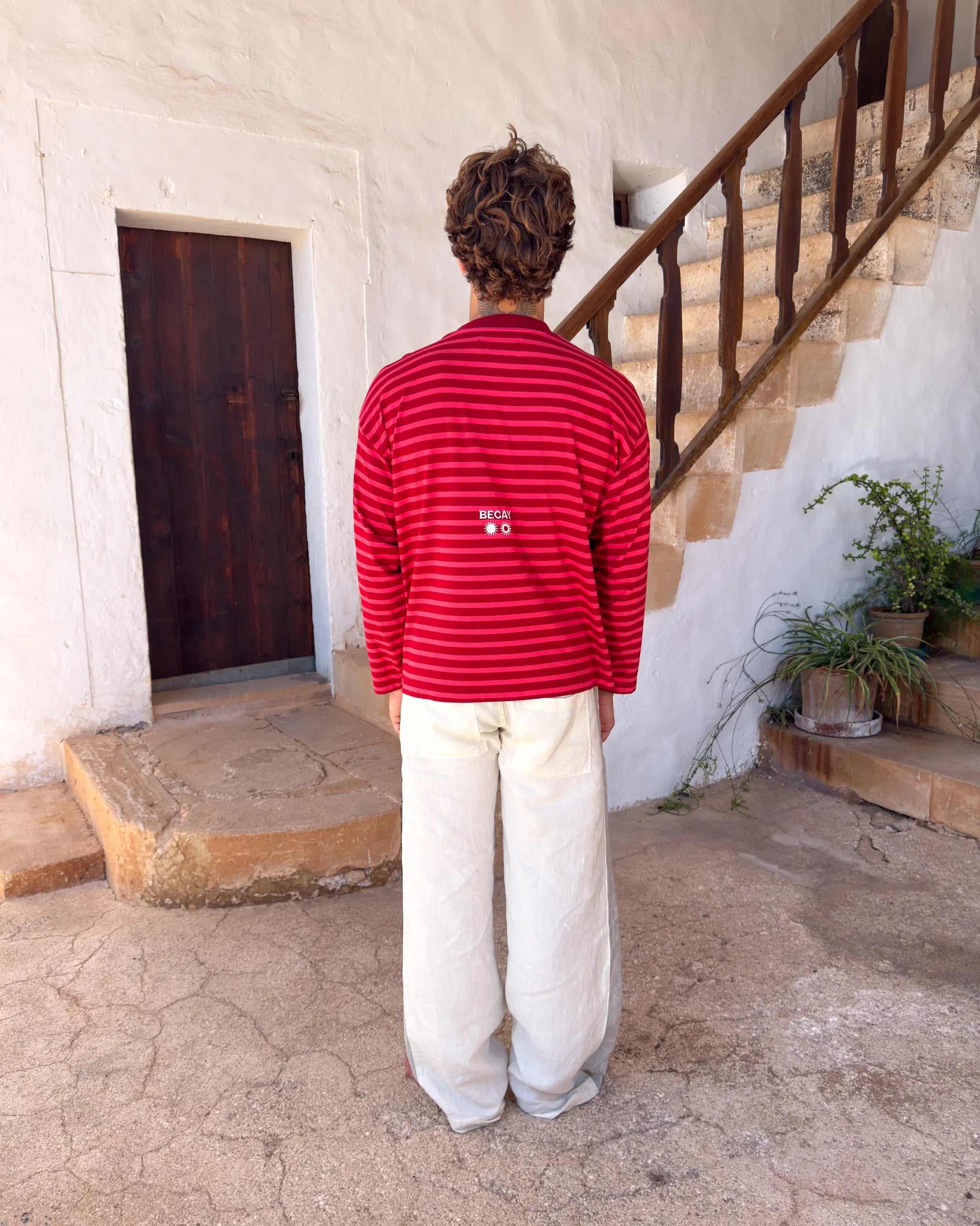 Stripes Longsleeve Coral & Red
