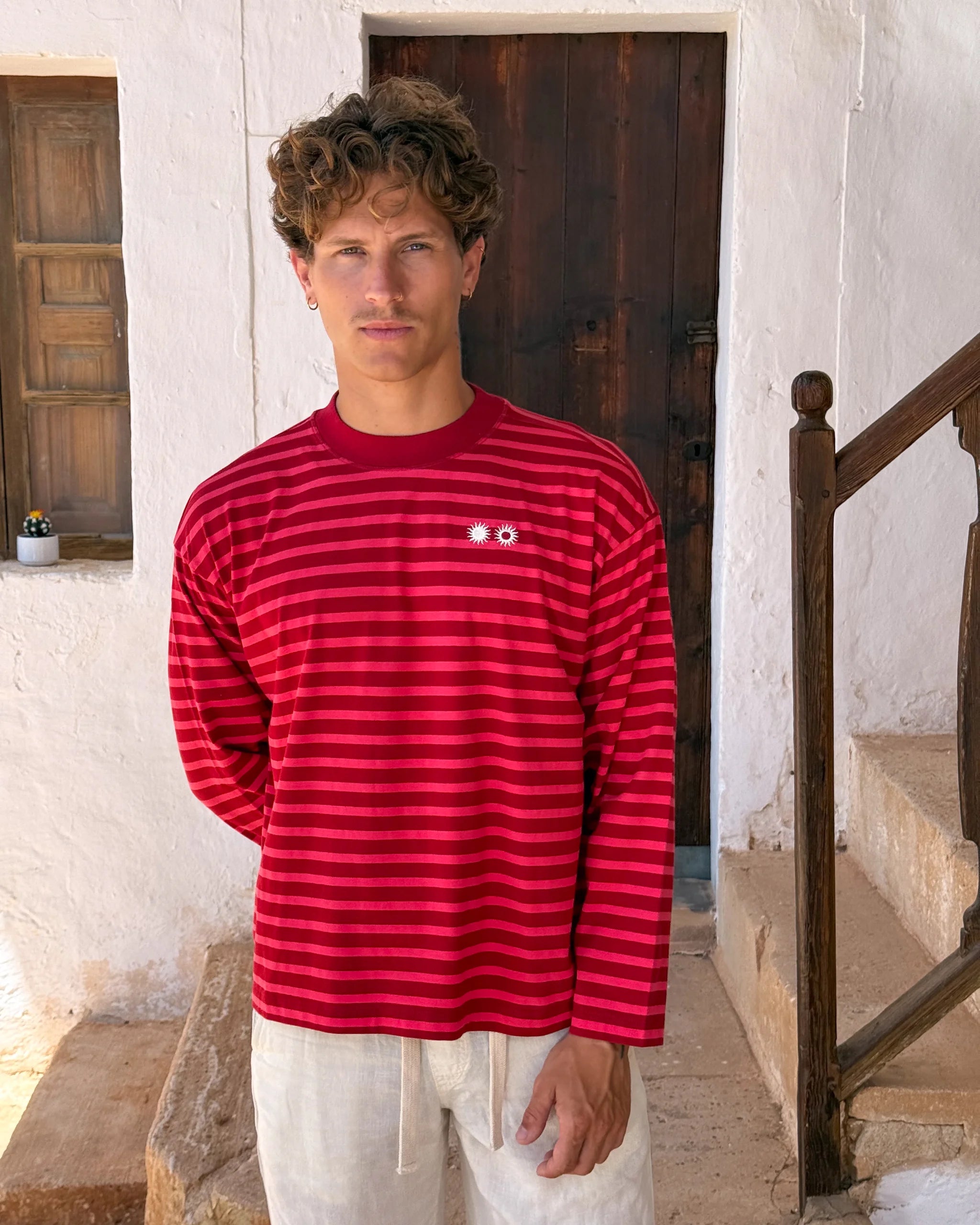 Stripes Longsleeve Coral & Red