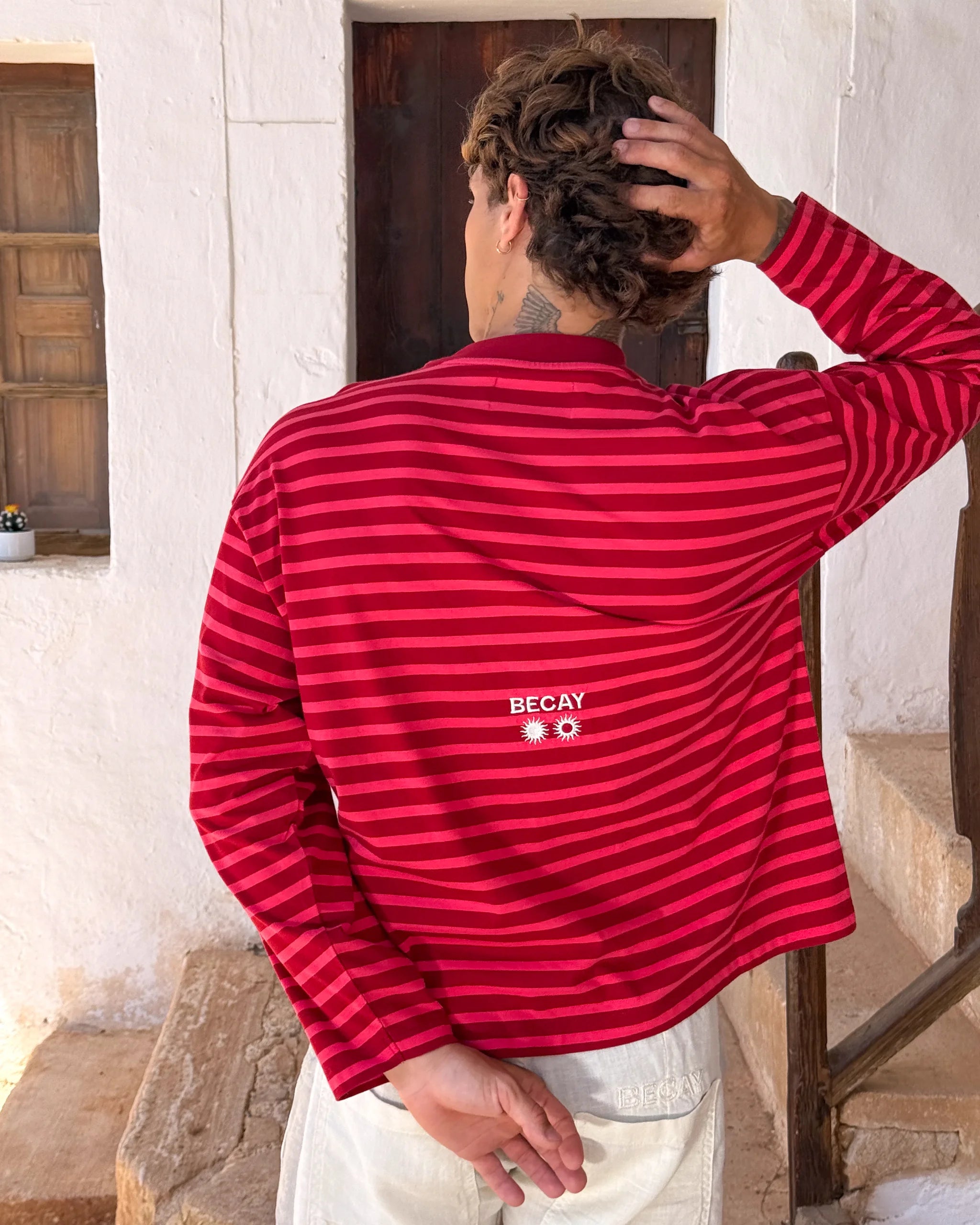 Stripes Longsleeve Coral & Red