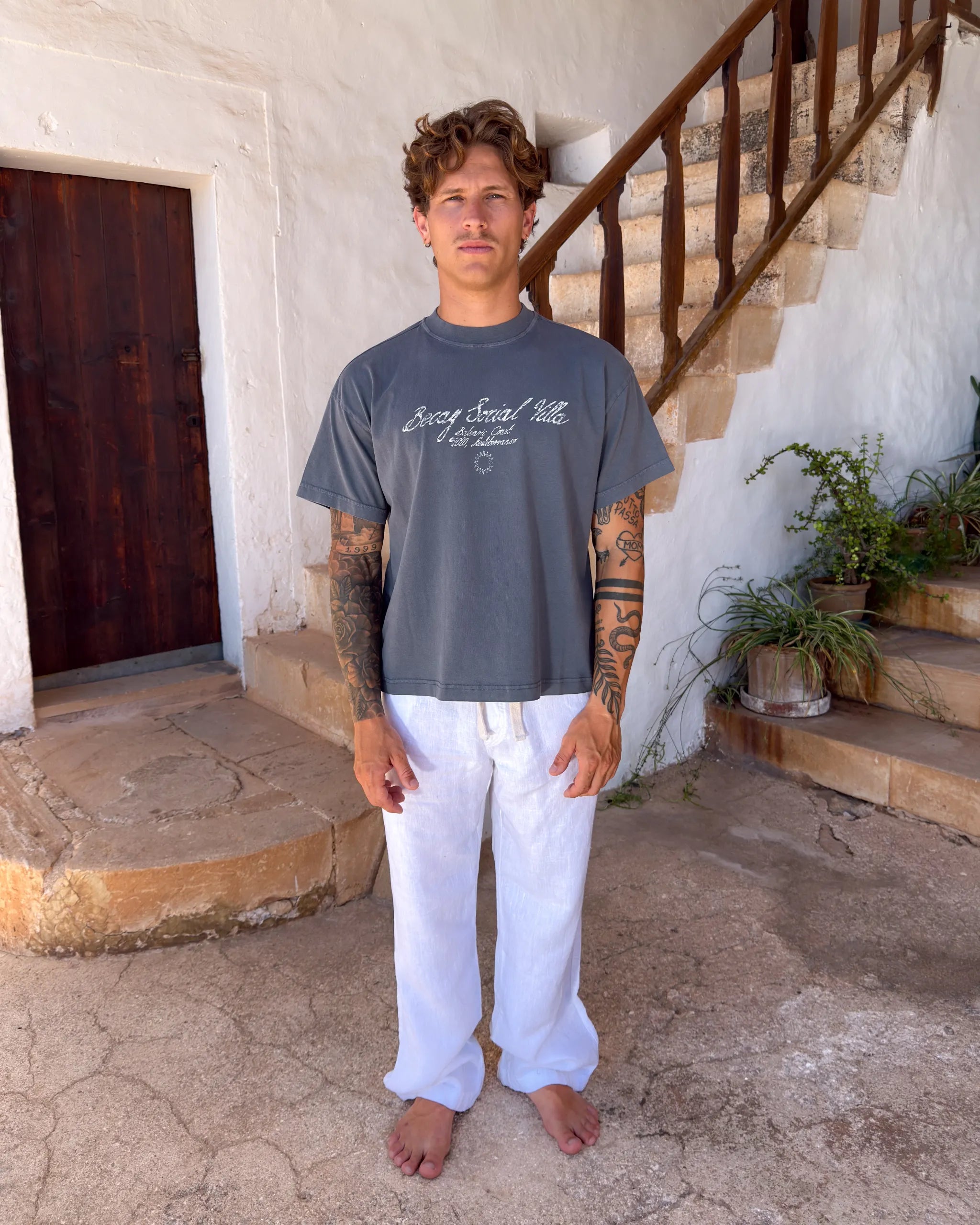 Script T-Shirt Grey