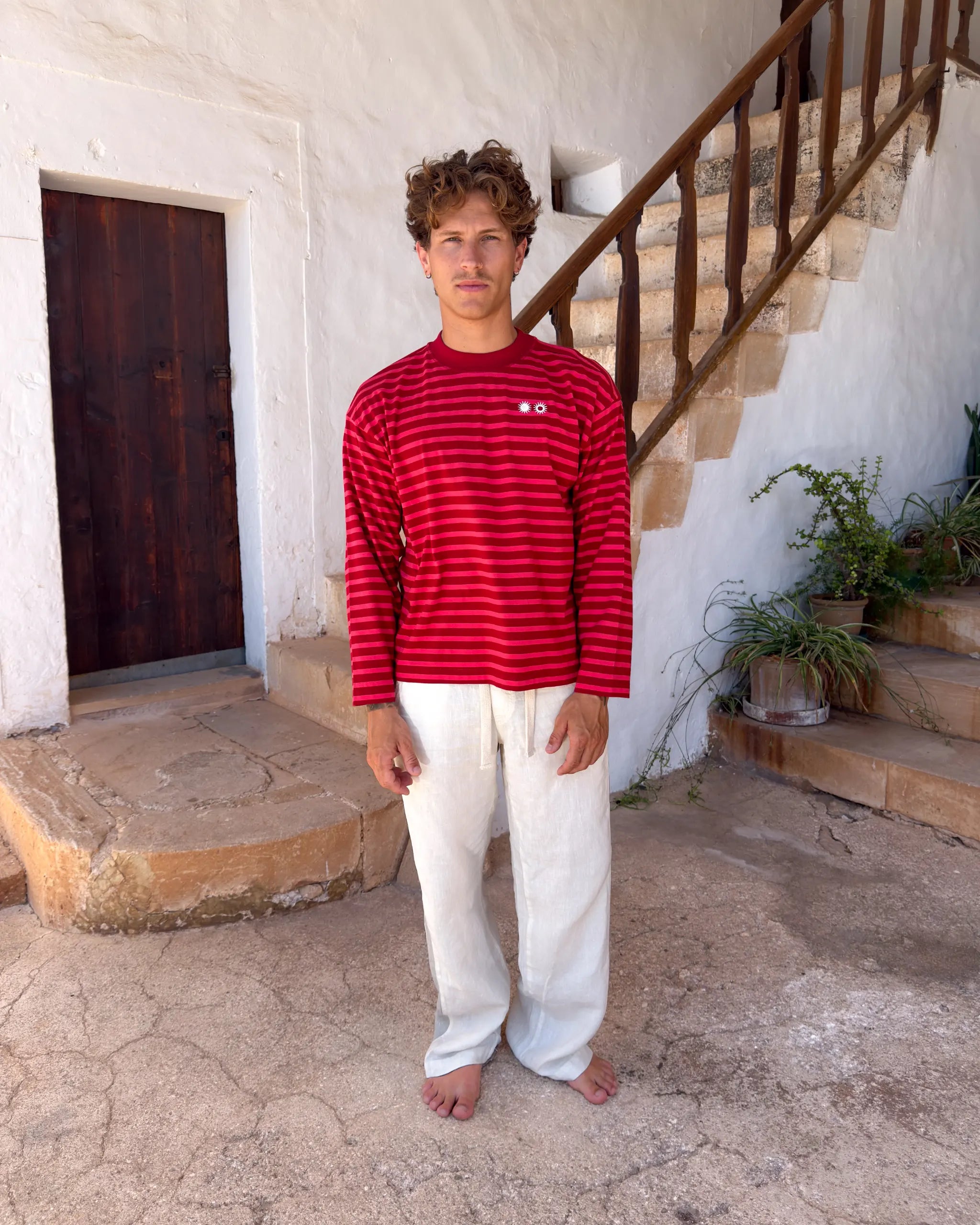 Stripes Longsleeve Coral & Red