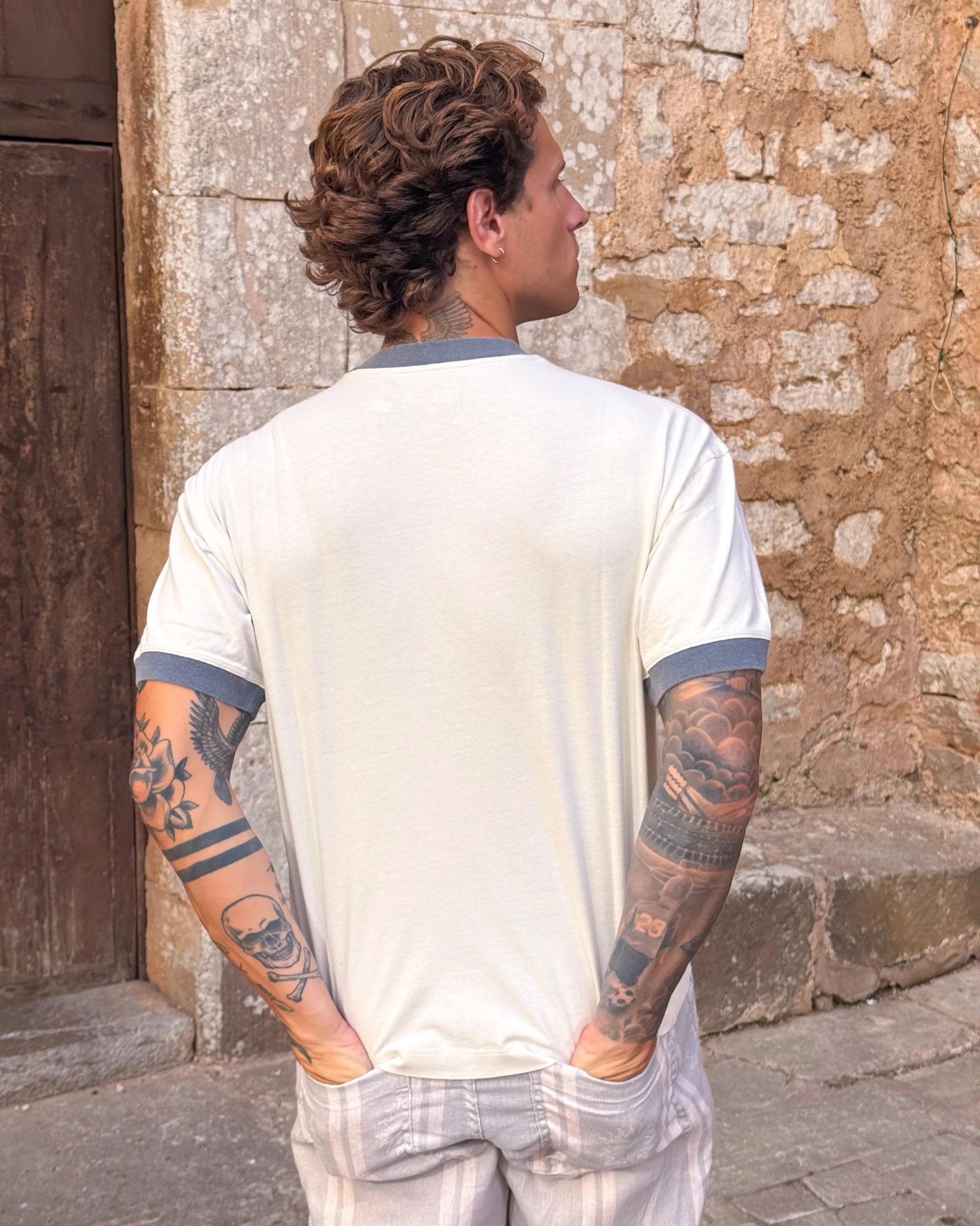 Rib T-Shirt Ecru