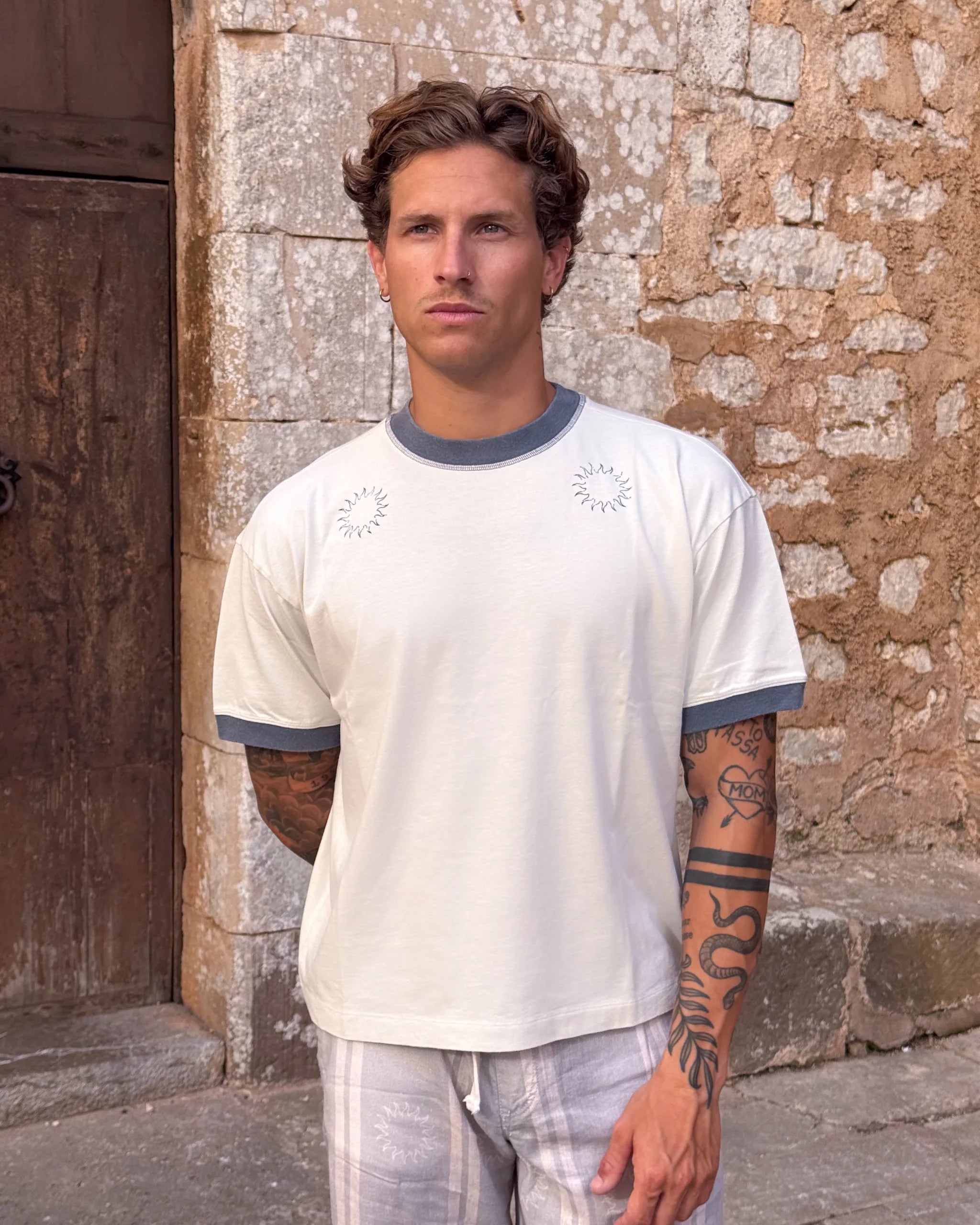 Rib T-Shirt Ecru