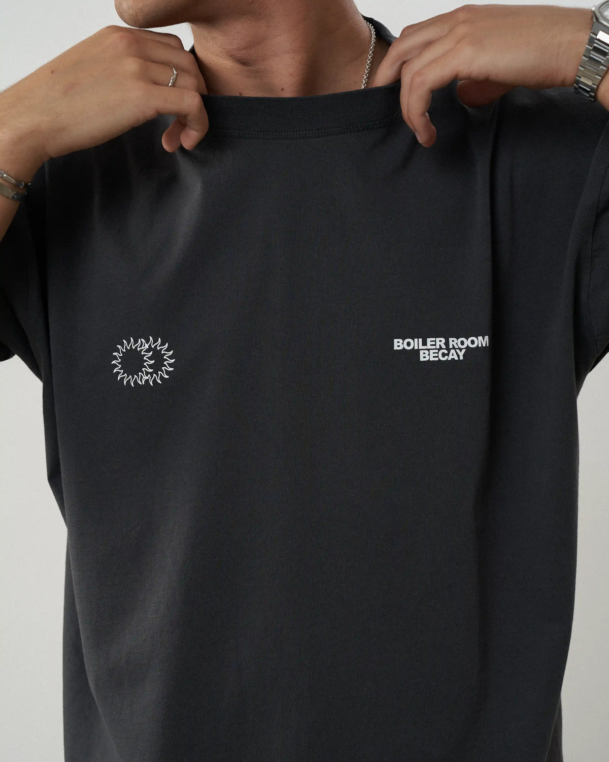 Boiler Black Oversized T-Shirt | BECAY