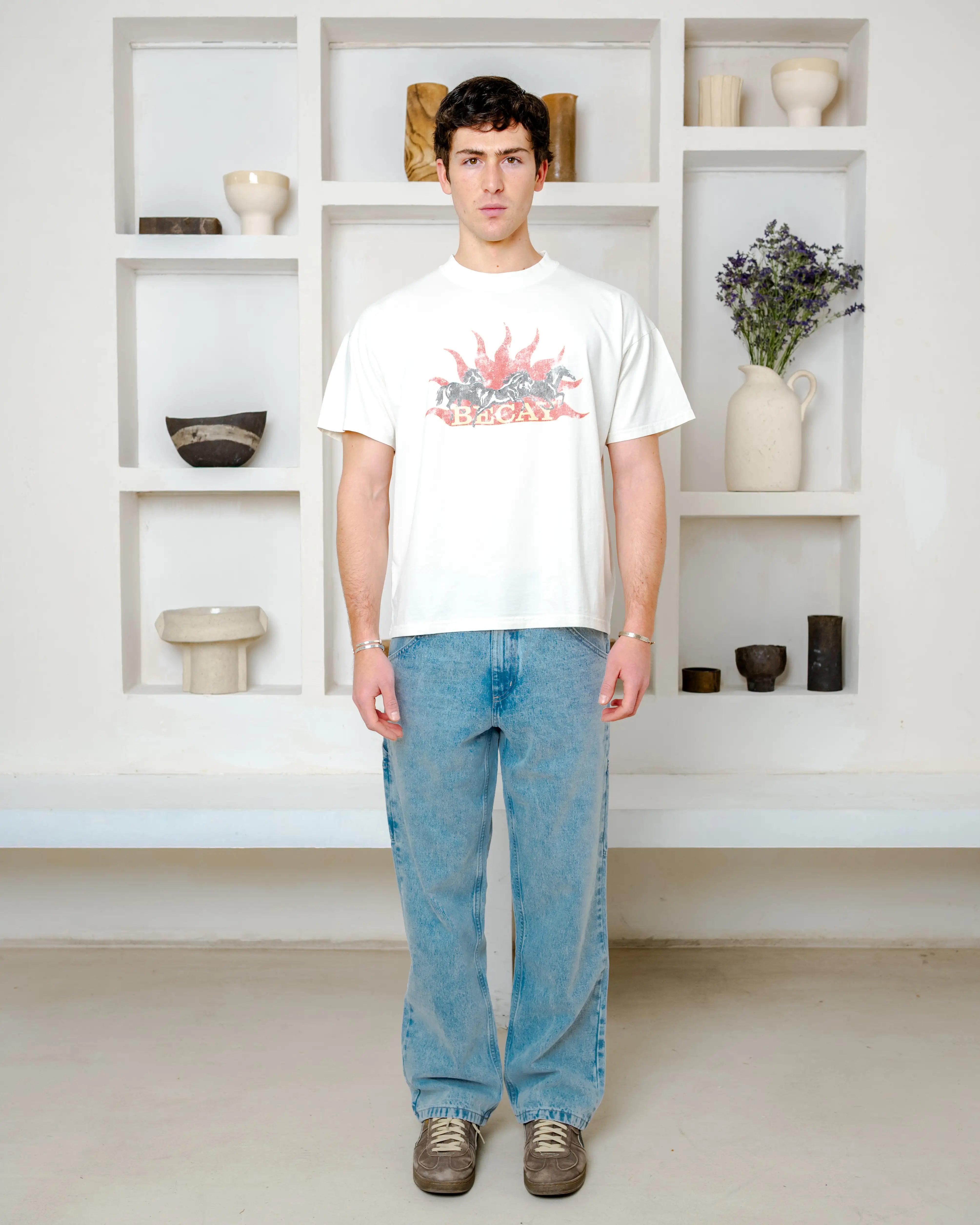 Horses T-Shirt Cream