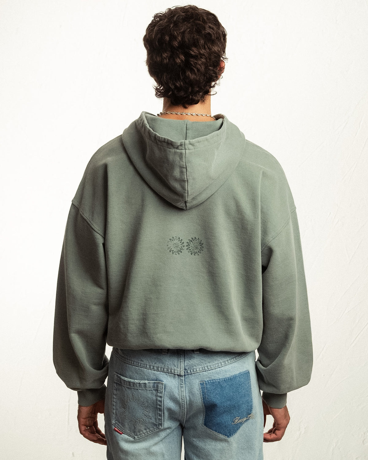 Sudadera con capucha Ripped verde BECAY