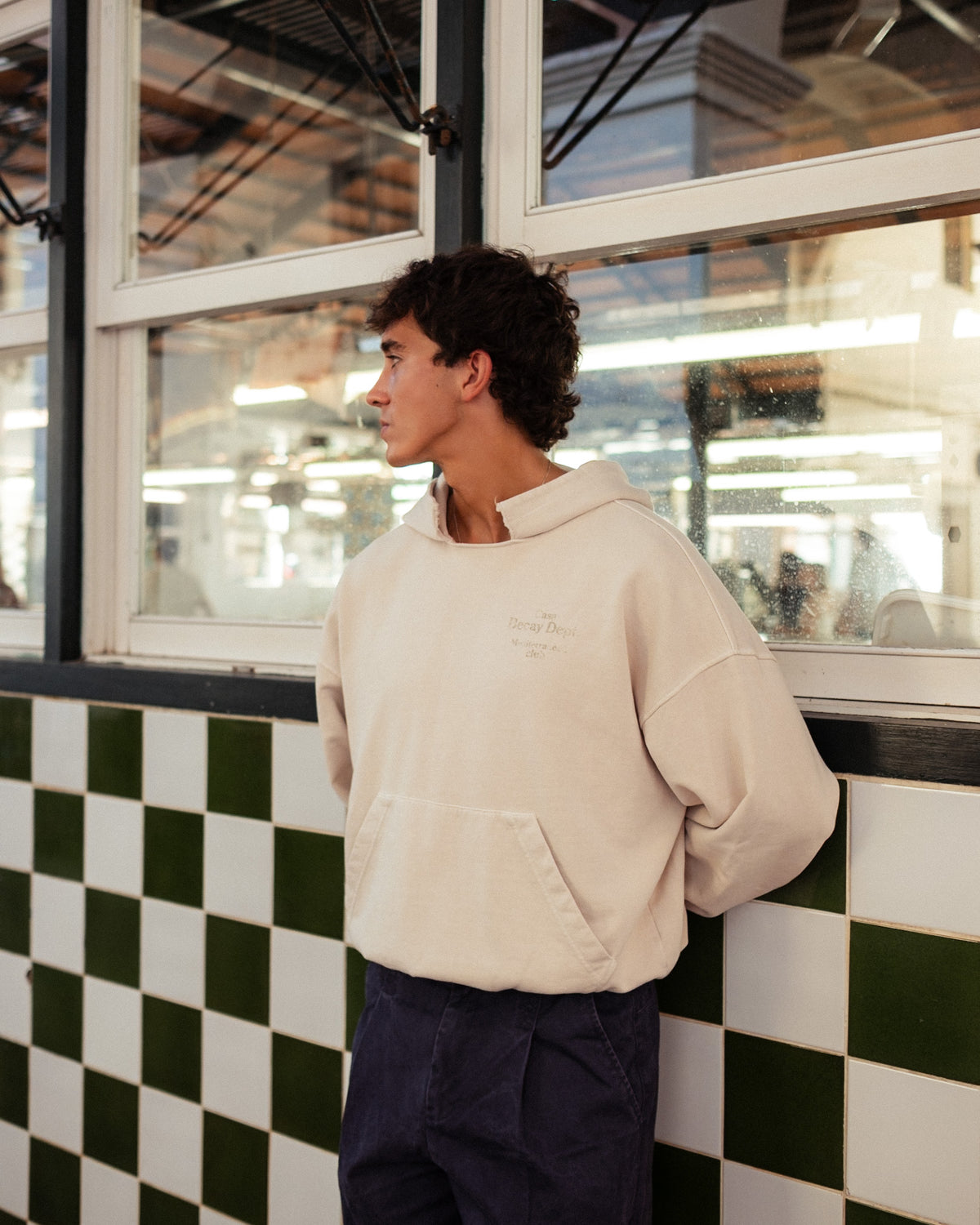 Ripped Hoodie Sand